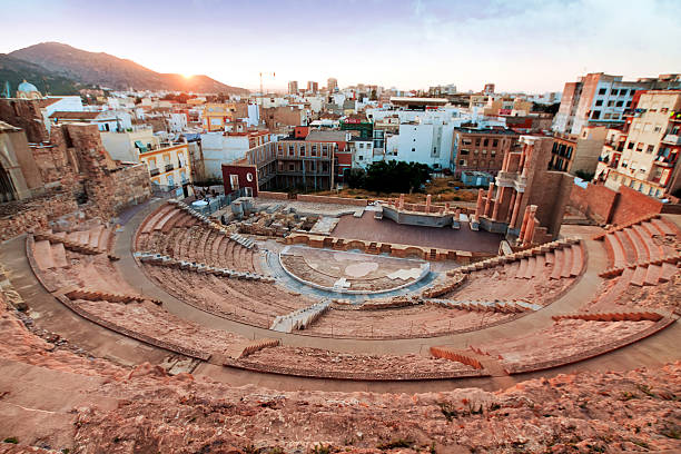 Roman amphitheater in Cartagena, Spain Roman amphitheater in Cartagena, Spain cartagena spain stock pictures, royalty-free photos & images