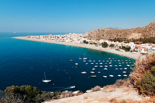 Mediterranean coast, city of Calahonda, Province of Almeria, Spa stock photo