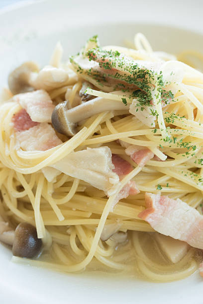 istock Mushrooms and bacon pasta 502859764