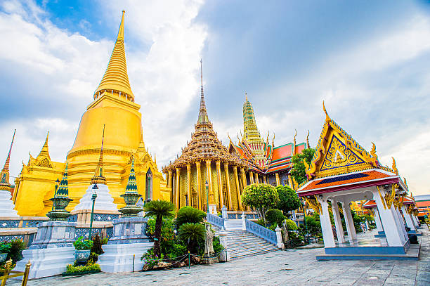 Wat Phra Kaew in Bangkok - Temple of Emerald Buddha stock photo