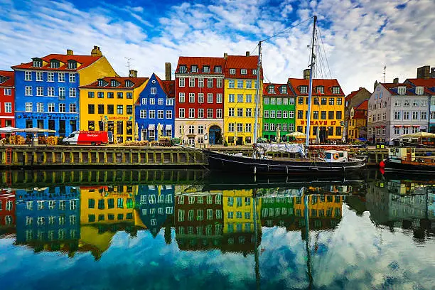 Nyhavn pier, Copenhagen, Denmark