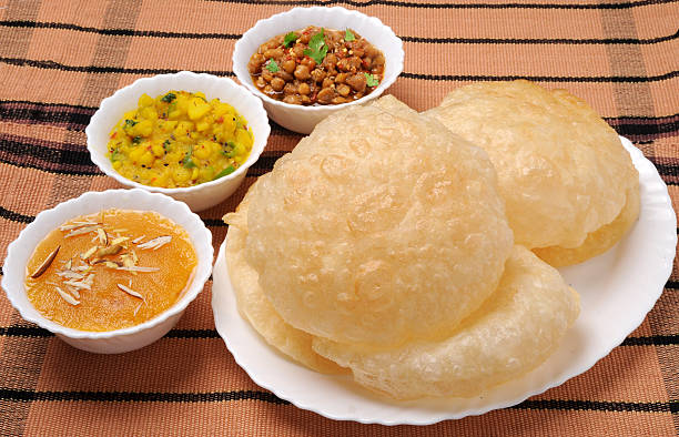 Indian Breakfast A delicious and tasty Indian Breakfast most favourite and popular in India and Pakistan taftan stock pictures, royalty-free photos & images