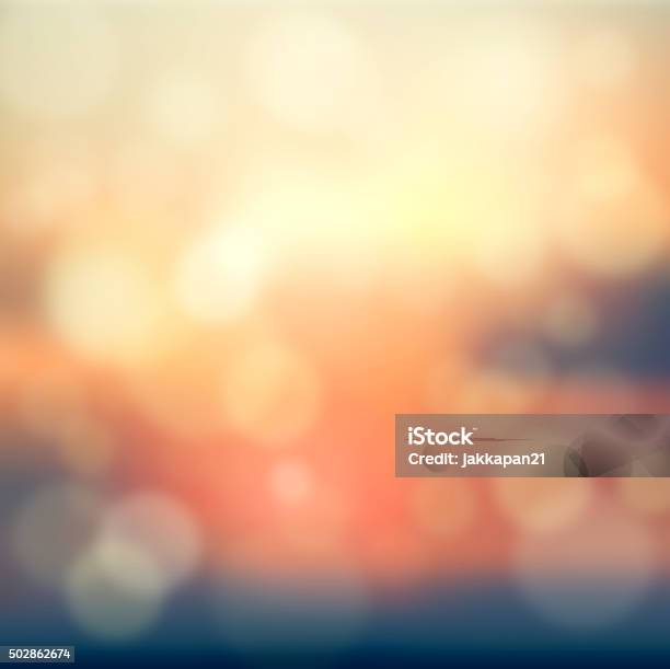 Summer Abstract Blurred Stock Photo - Download Image Now - Sunset, Lens Flare, Defocused