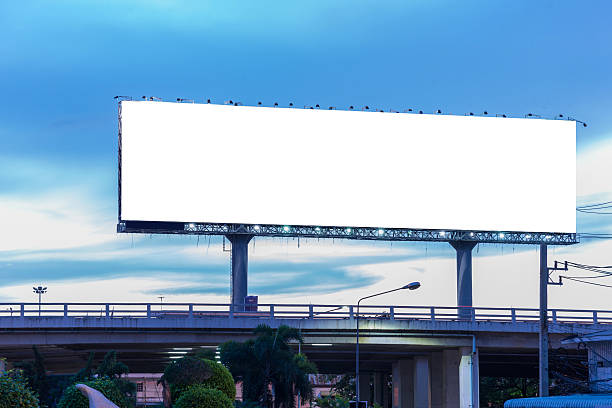 istock Blank billboard at twilight time ready for new advertisement 502862952