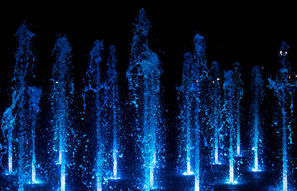 istock Color fountain at night 502863542