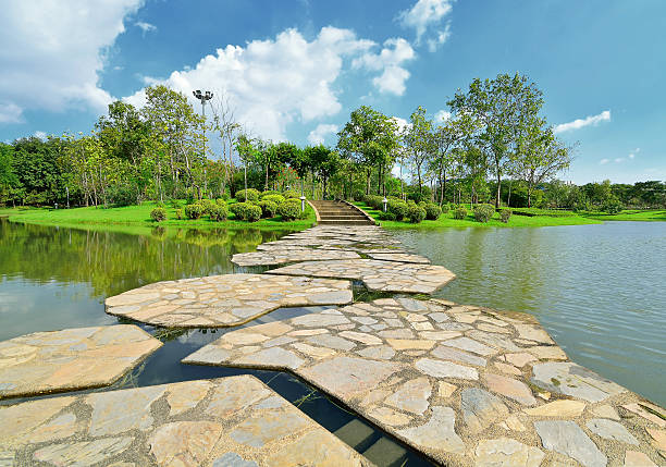 istock footpath bridge to the island 502865758