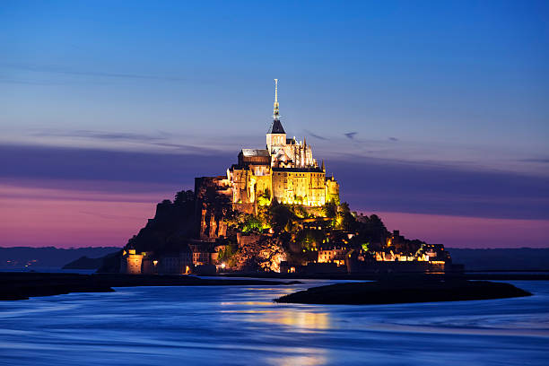 istock View of Mont-Saint-Michel by night 502866080