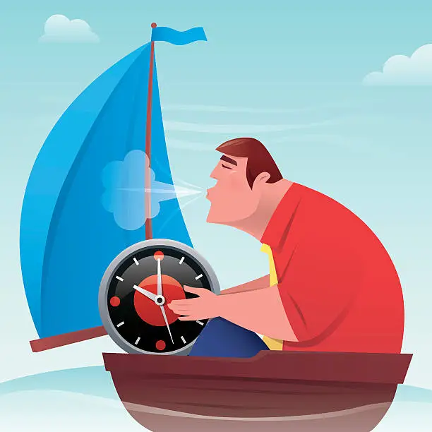 Vector illustration of sailing