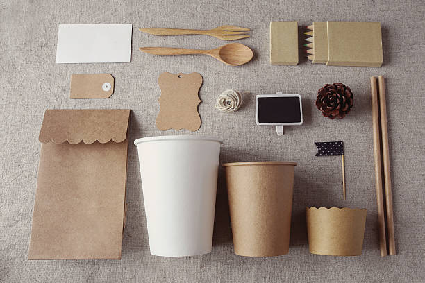 istock Identity branding mockup set, selective focus, vintage tone 502874598