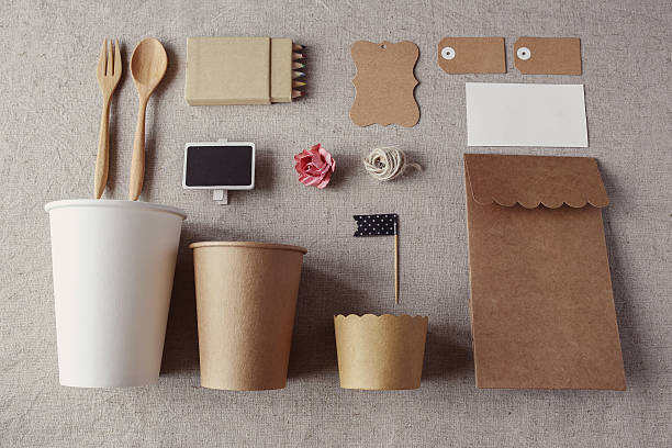 istock Identity branding mockup set, selective focus, vintage tone 502874732