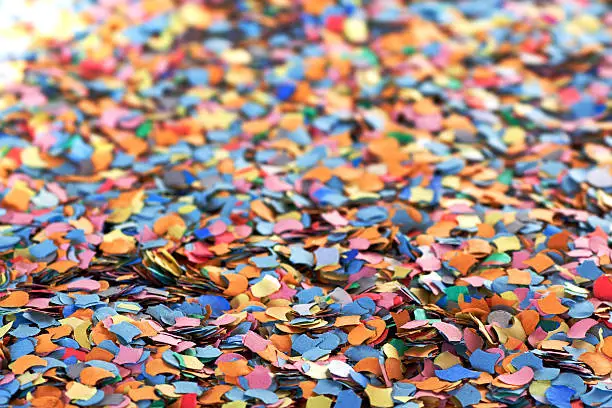 A lot of confetti as background