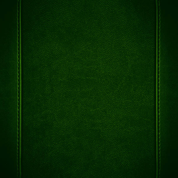green leather background stock photo