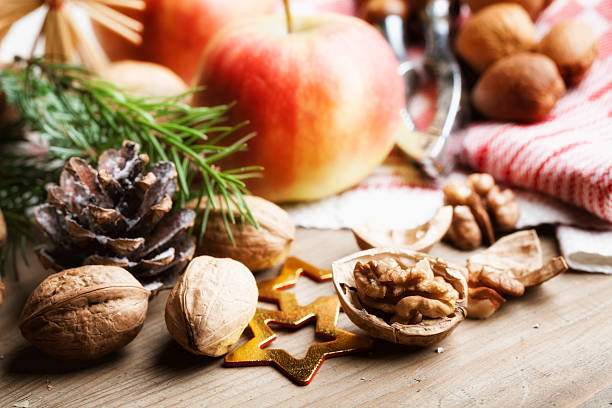 istock tradional christmas food nuts and apple walnut 502888635