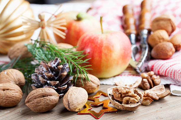 istock tradional christmas food nuts and apple walnut 502888637