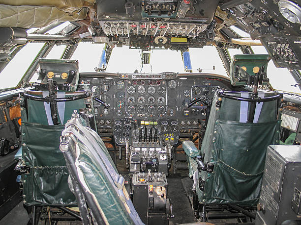 istock Vintage Commercial Airplane Cockpit 502889116