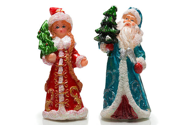 istock Santa Claus and Snow Maiden 502889898