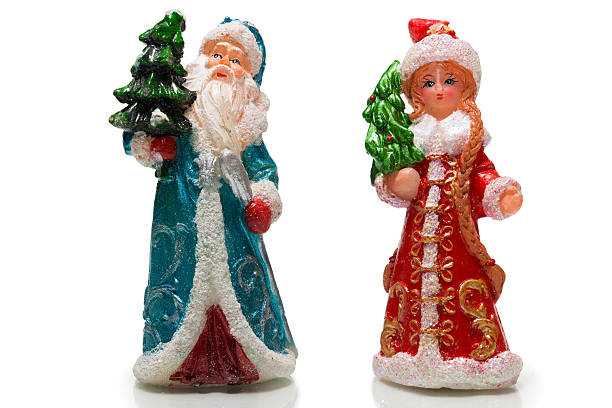 istock Santa Claus and Snow Maiden 502890150