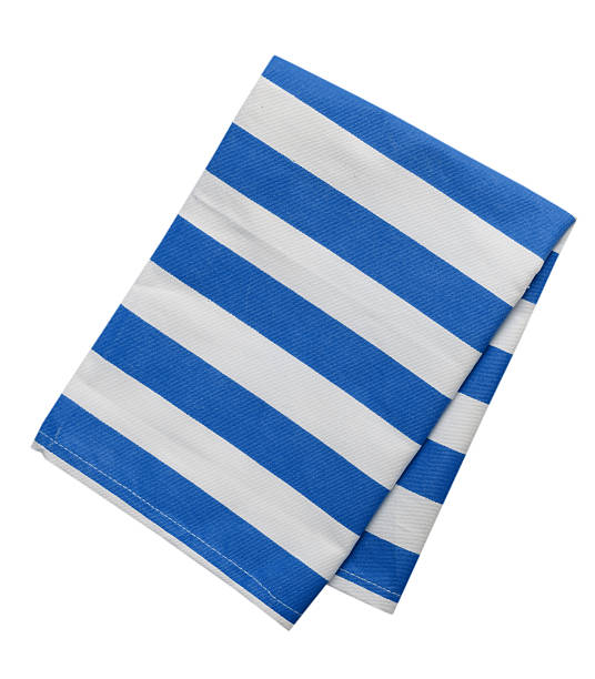 istock Kitchen towel striped cloth set isolated. 502891992