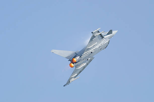 istock Eurofighter Typhoon jet fly past 502892843