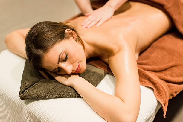 istock Young woman having a massage 502893018