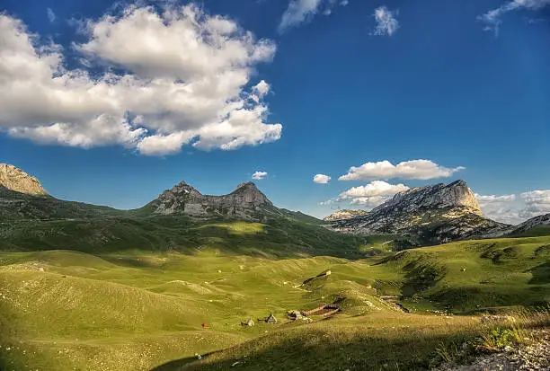 Beautiful landscape at Durmitor mountain. Sedlo is one of Durmitor mountain range peeks that rizes above 2000 m above sea level. 