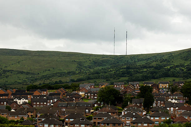 Television Masts Over Houses Belfast