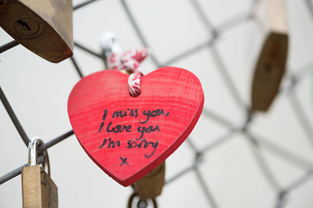 I’m Sorry Message on Red Heart