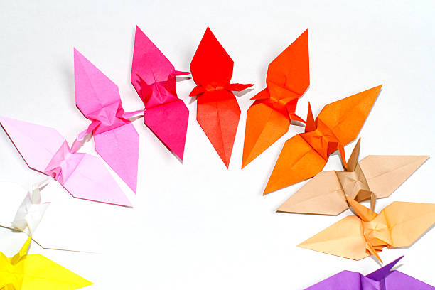 istock Colorful Origami Cranes 502894619