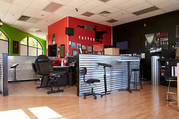 Interior Of Empty Tattoo Parlor