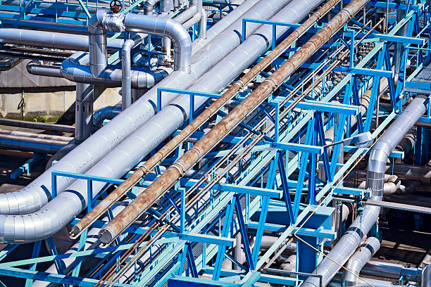 istock Steel pipelines in the Refinery 502894797