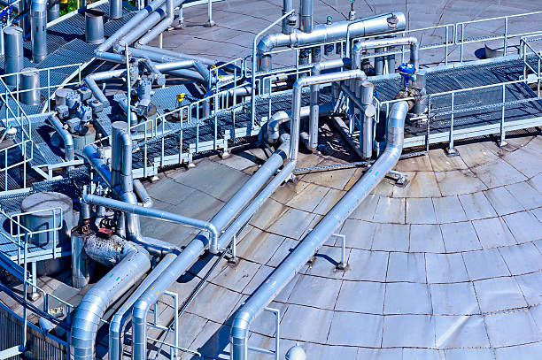 istock Steel pipelines in the Refinery 502894873