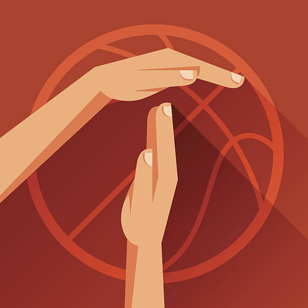 Sports illustration with basketball gesture sign timeout. Sports illustration with basketball gesture sign timeout. time out signal stock illustrations