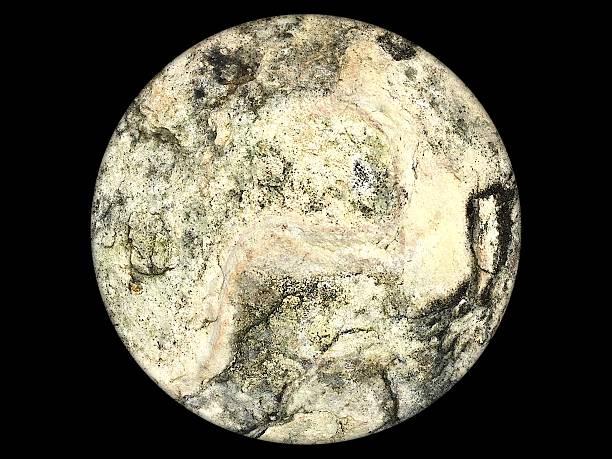 istock Barren rock moon with craters and canyons 502897722