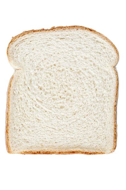 slice of white bread stock photo