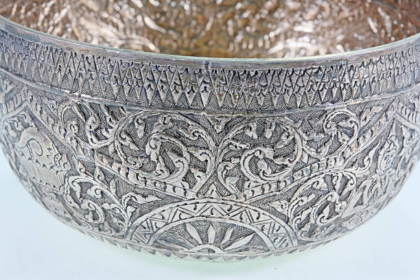istock Silver bowl crafts of Thailand. 502905829