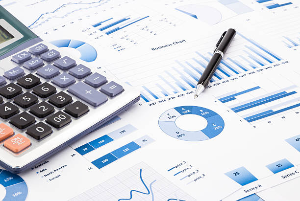 Cтоковое фото Синий бизнес-Диаграммы, графики, информация и отчеты