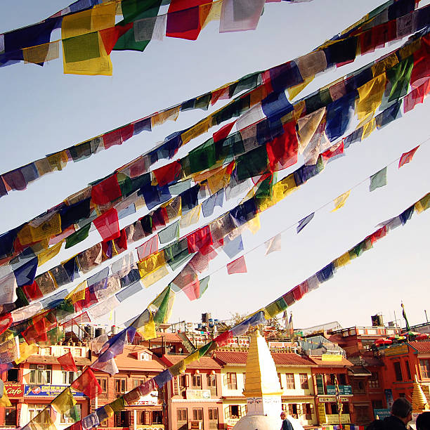 Swayambhunath is an ancient religious complex atop a hill in the Kathmandu Valley, west of Kathmandu city
