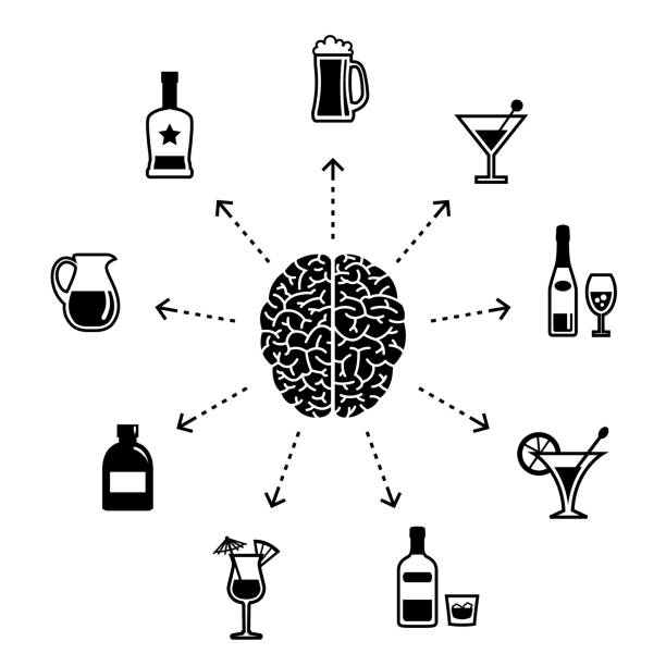 illustrations, cliparts, dessins animés et icônes de pensant à l'alcool - martini glass wineglass wine bottle glass