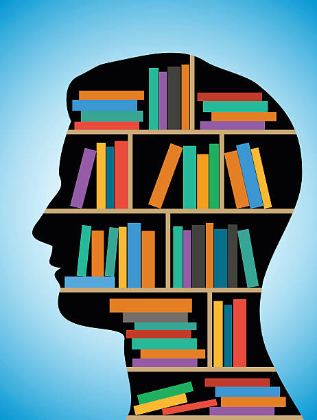 head-bibliothek - silhouette student school learning stock-grafiken, -clipart, -cartoons und -symbole