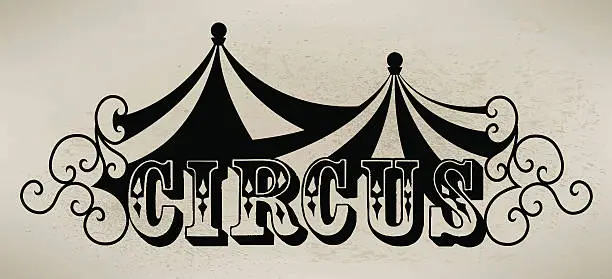 Vector illustration of Circus Tent Graphic Background