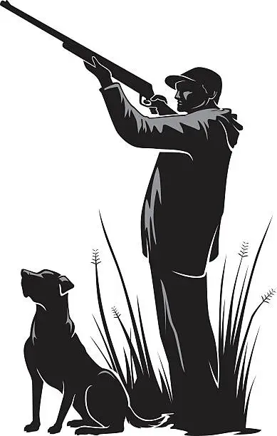 Vector illustration of Duck Hunter