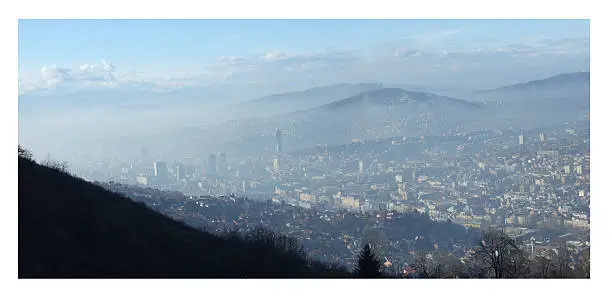 Cityscape of Sarajevo, Bosnia and Herzegovina