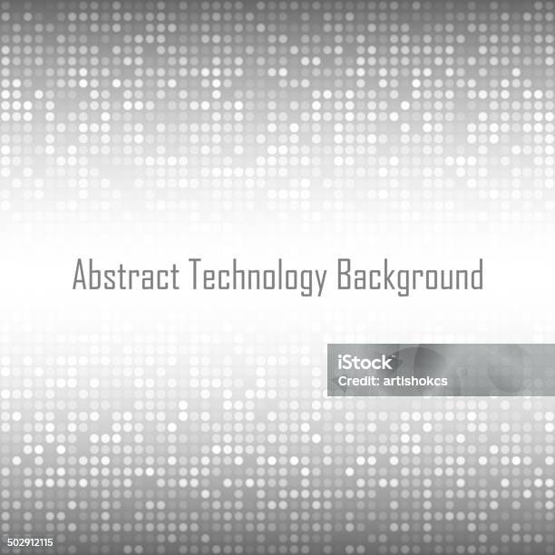 Abstrakt Grau Technologie Hintergrund Stock Vektor Art und mehr Bilder von Abstrakt - Abstrakt, Biegung, Bildeffekt