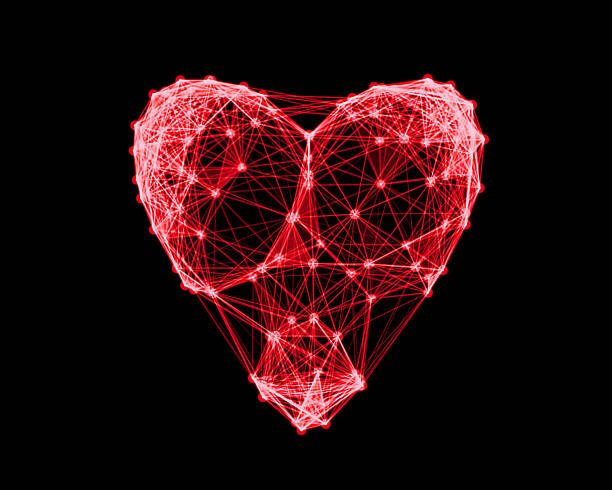 istock Illustration of heart on black background 502912762