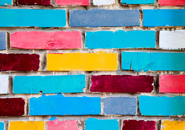 istock Colorful urban brick wall as creative background 502913392