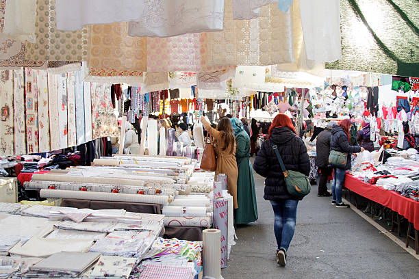istock Open-air market scene,Istanbul 502914238