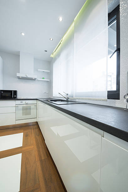 istock Interior of a modern luxury bright white kitchen 502914690