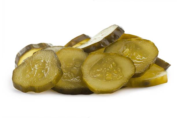 pickle slices stock photo