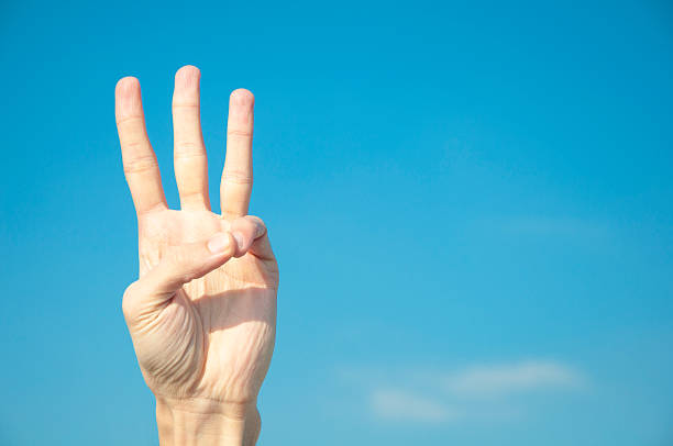 istock Three fingers of man hand 502918684