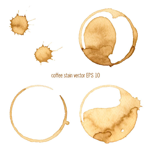 illustrazioni stock, clip art, cartoni animati e icone di tendenza di caffè macchie - wood stain illustrations